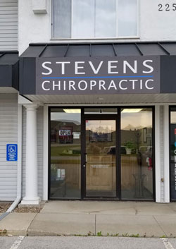 Front-Door-at-Stevens-Chiropractic Office Building at Stevens Chiropractic